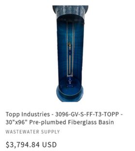 Topp Fiberglass Basin