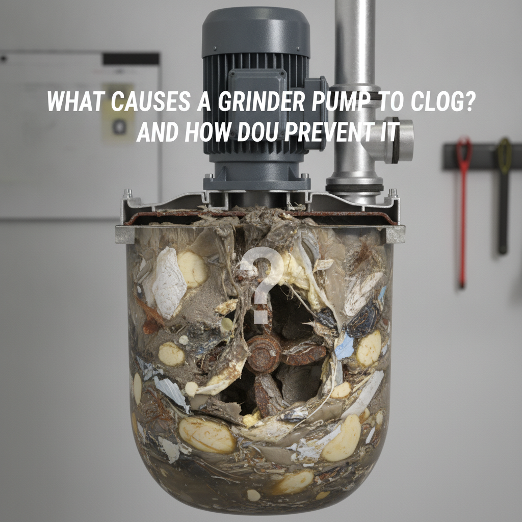 Professional illustration of What Causes a Grinder Pump to Clog and How Do You Prevent It?